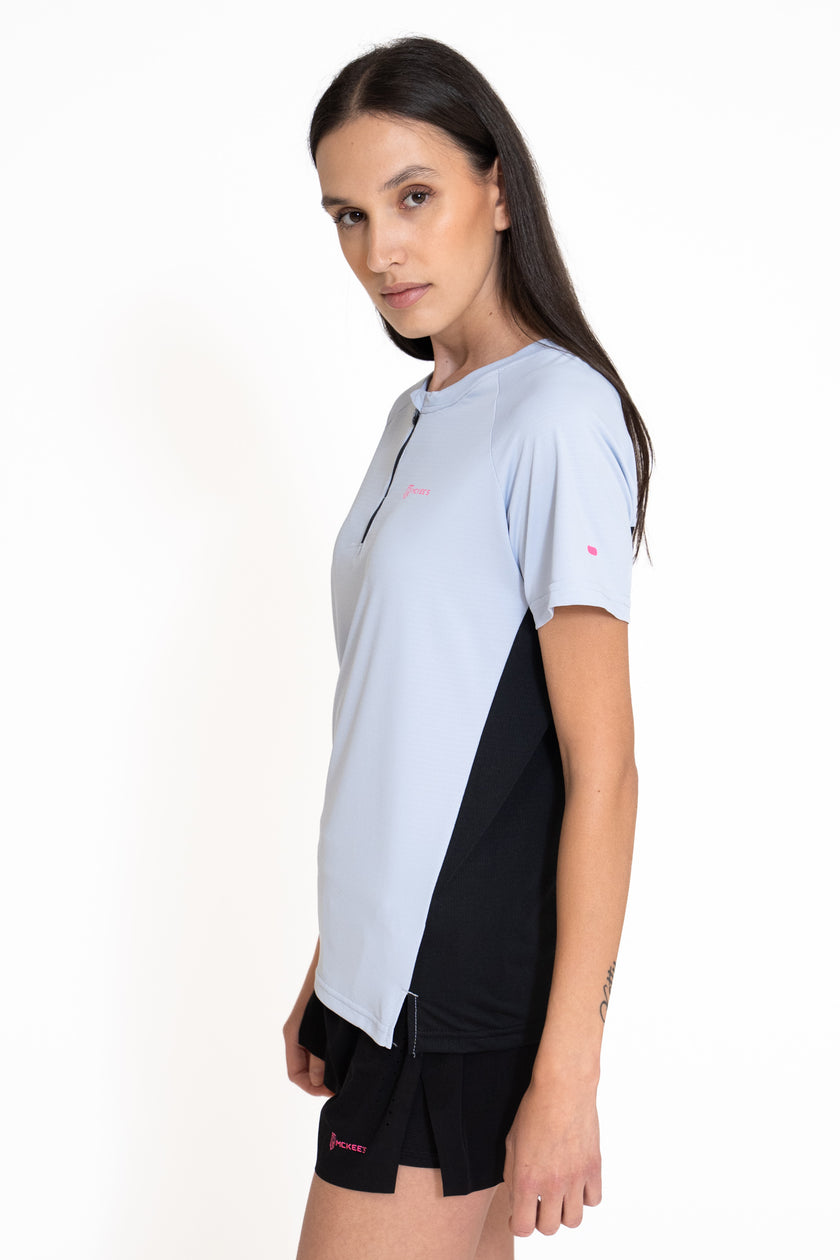 Artemisia Damen M/M T-Shirt mit halbem Reißverschluss