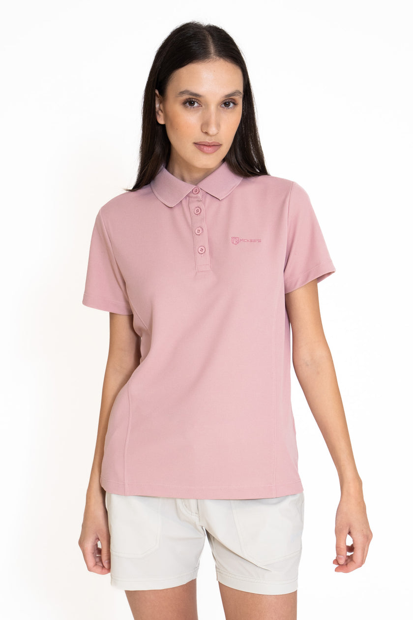 Lolotte Damen Piquet Poloshirt mit halben Ärmeln