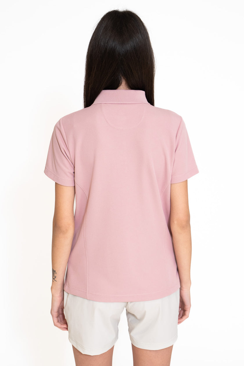 Lolotte Damen Piquet Poloshirt mit halben Ärmeln