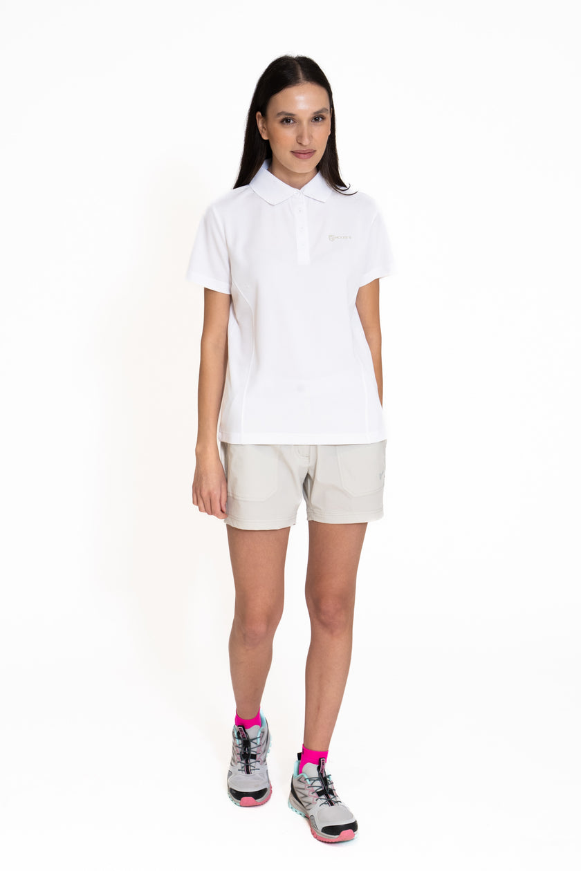 Lolotte Damen Piquet Poloshirt mit halben Ärmeln