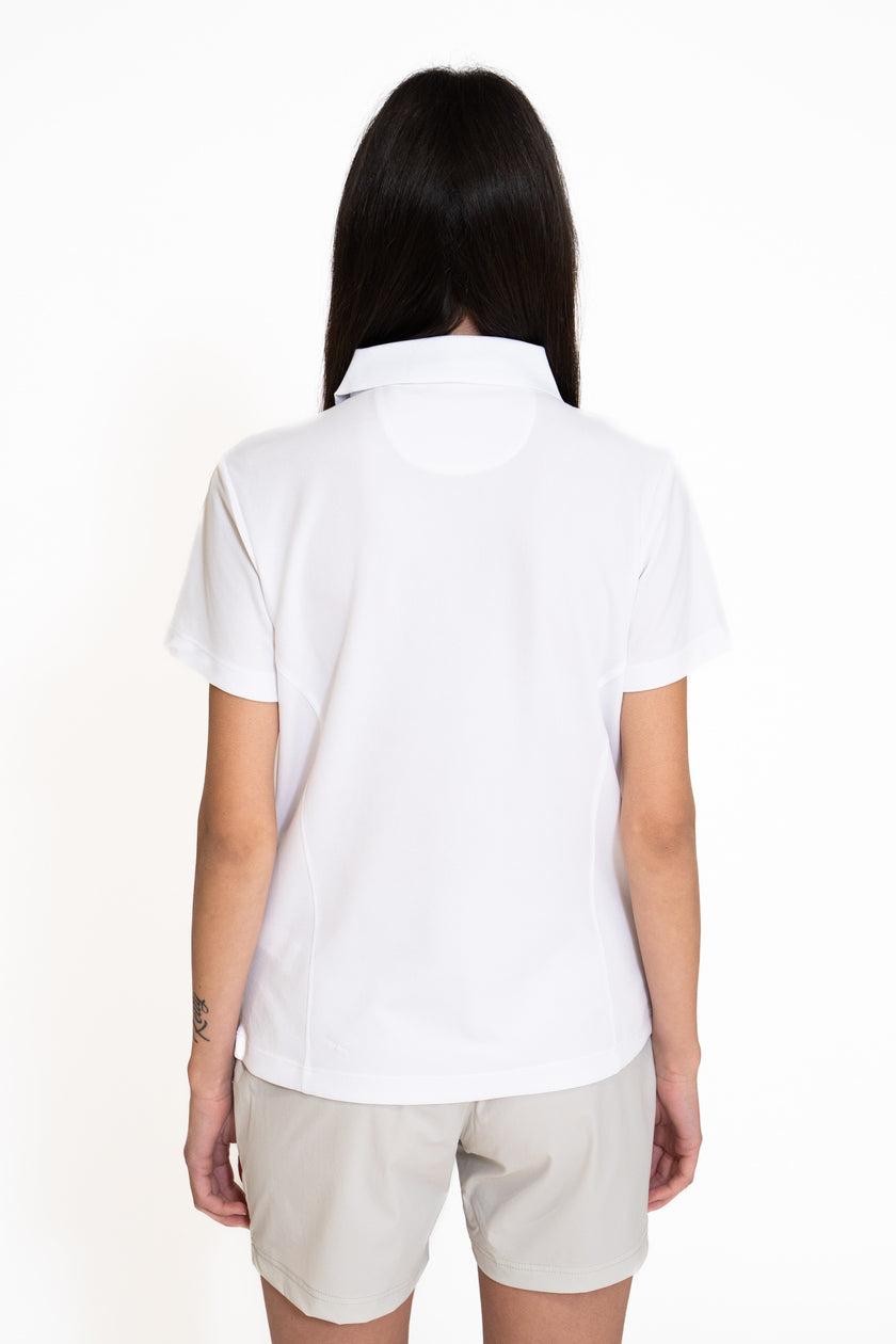 Lolotte Damen Piquet Poloshirt mit halben Ärmeln